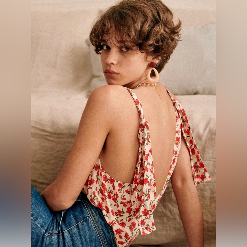 Sezane Floral Lara Blouse